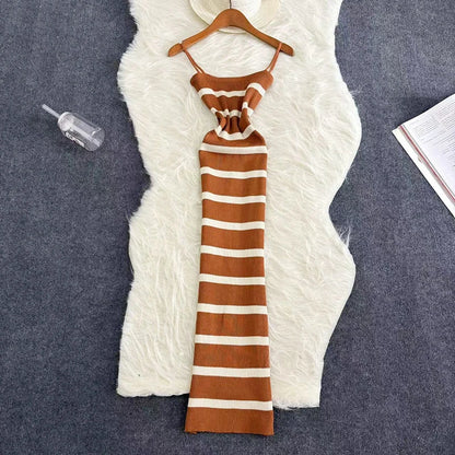 Striped Bodycon Beach Sundresses