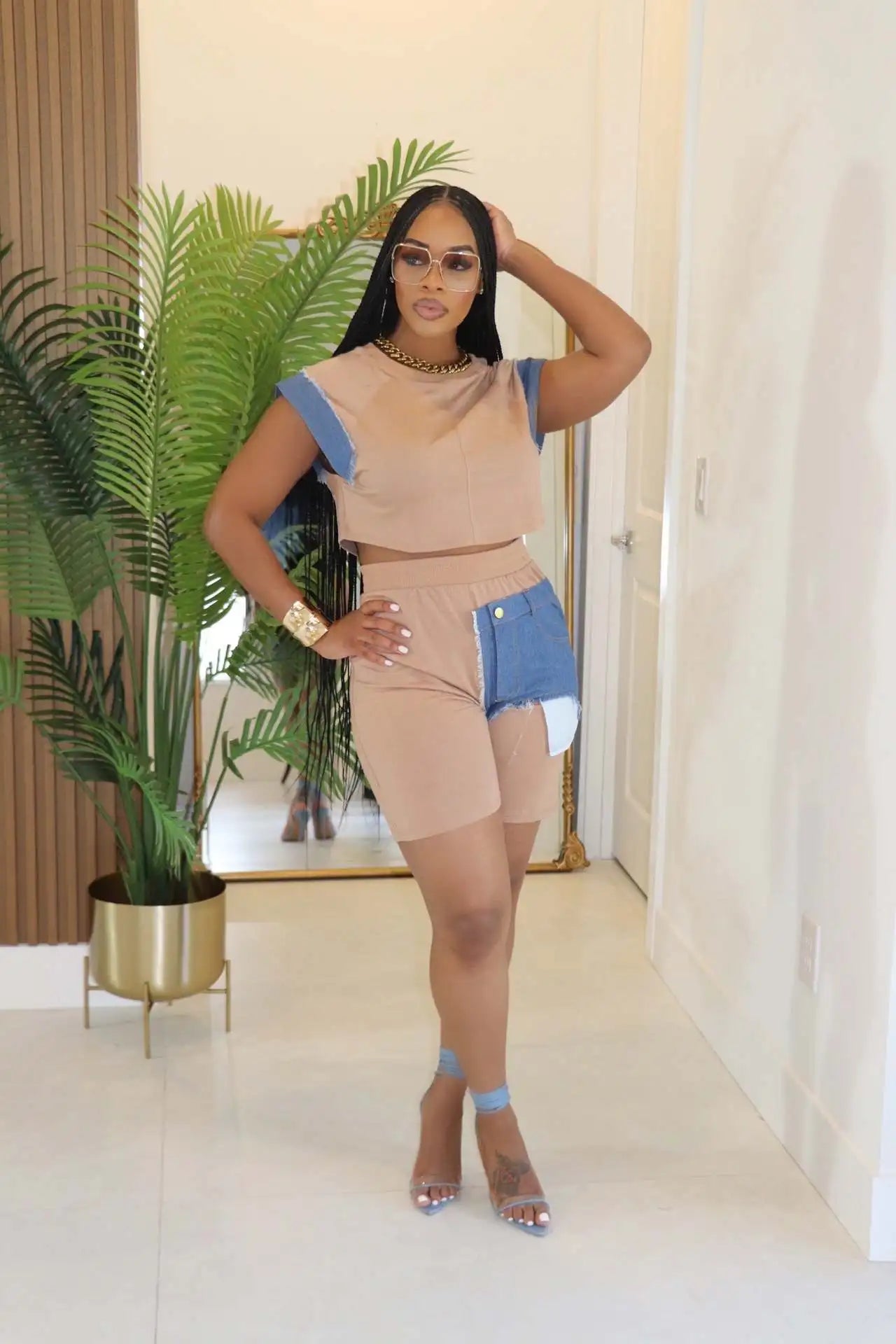 Women Two Piece Short Sets 