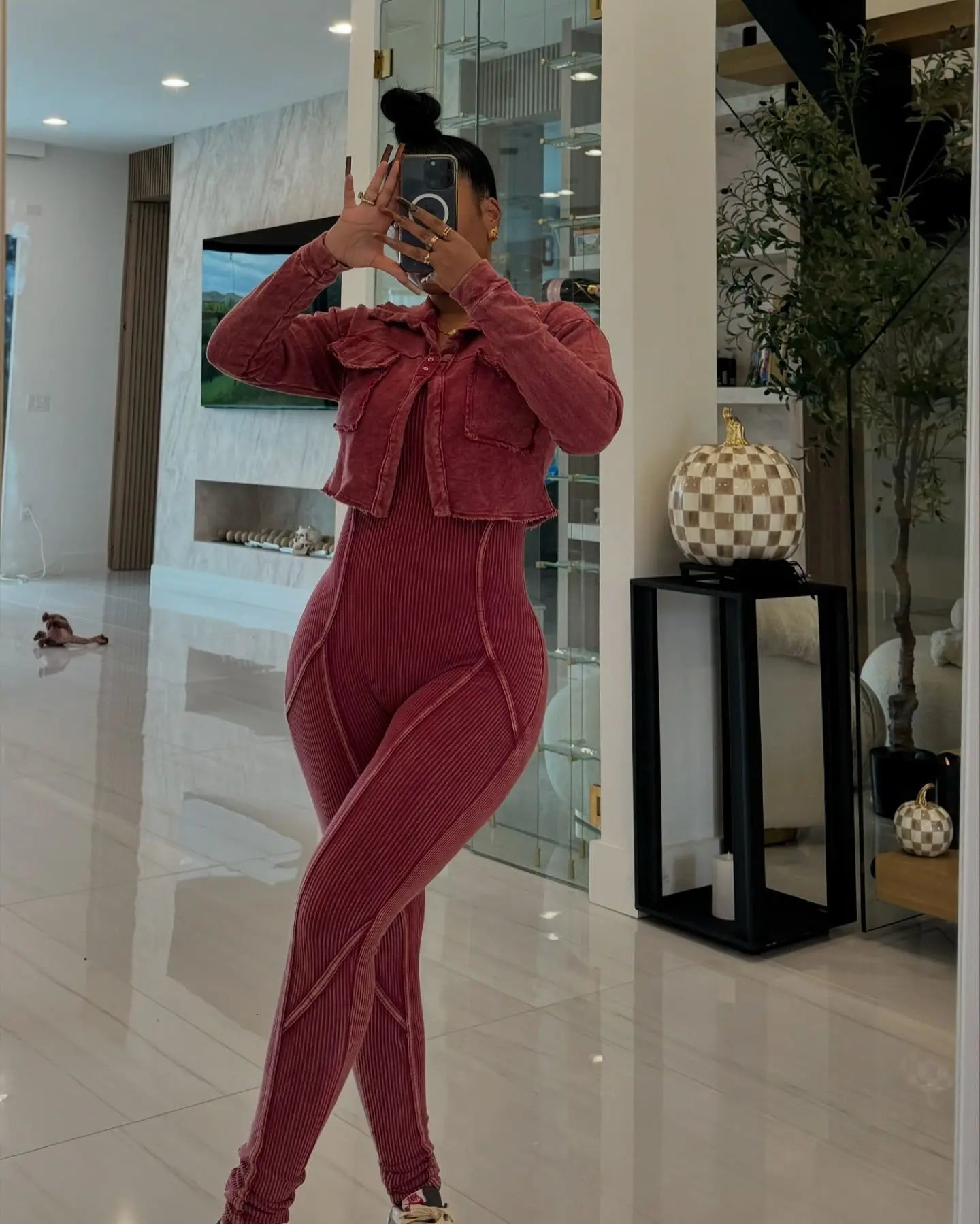 Matching Set Jacket + Jumpsuit Overalls