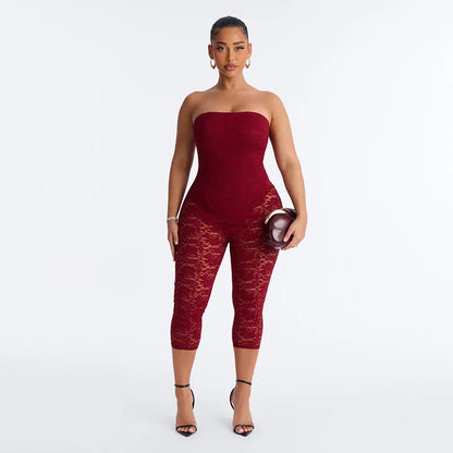 Lace See Through Bodycon Jumpsuits for Woman