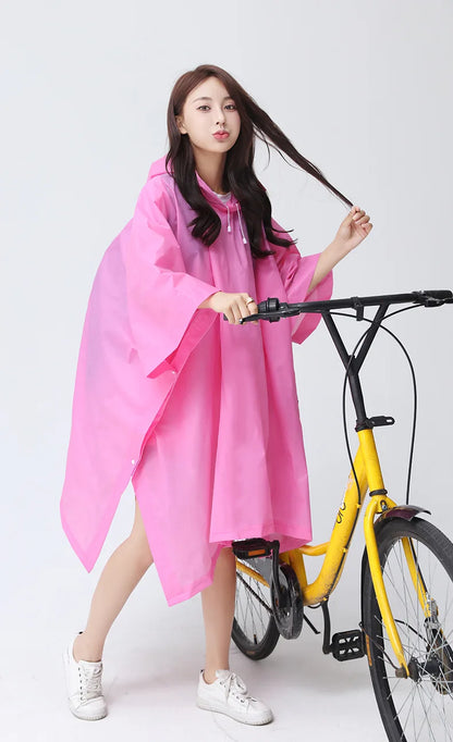 Transparent Windproof Bicycle Motorcycle Raincoat Woman Rain Poncho Impermeable EVA Hiking Raincoats