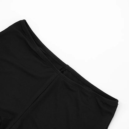Weird Puss Summer 2 Piece Set Women Simple Trend Slash Neck Mid Sleeve Crop Tops+Shorts+Foot Cover Matching Streetwear Outfits