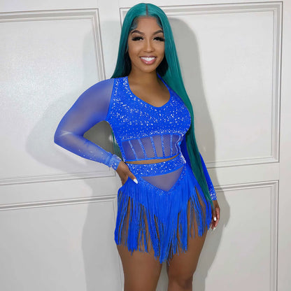 Crystal Tassel Party Matching Set