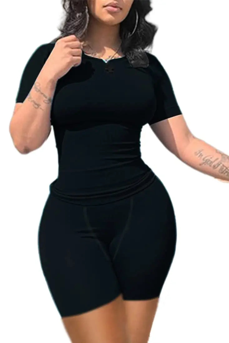 Short Sleeve Top + Elastic outfits (Loungewear)