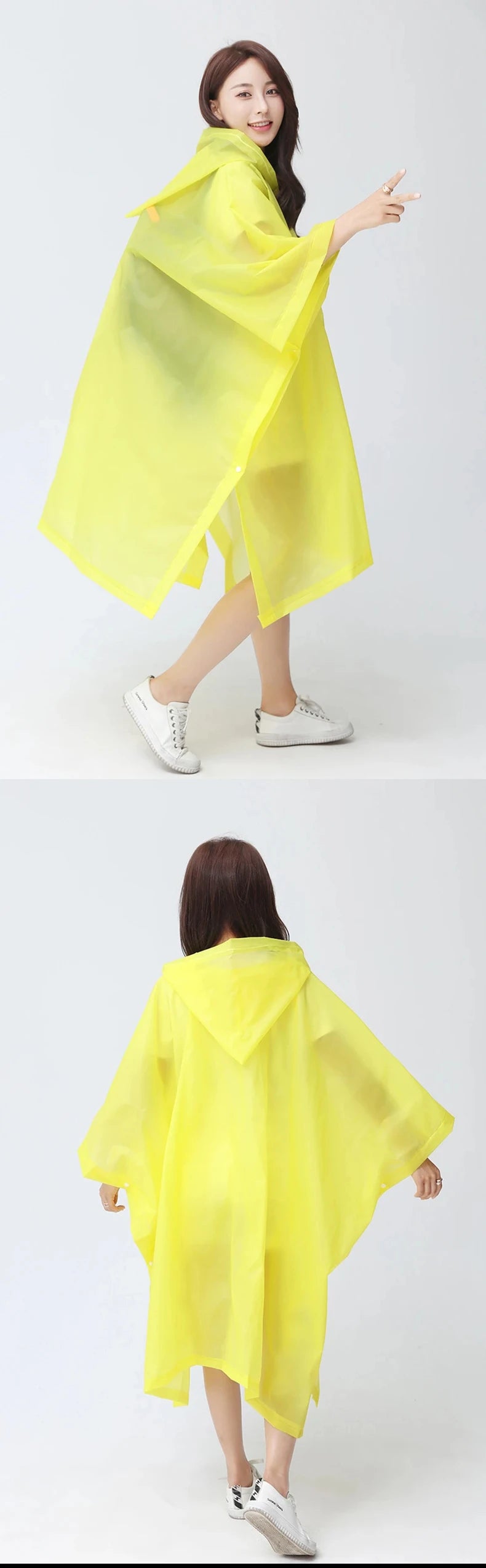 Transparent Windproof Bicycle Motorcycle Raincoat Woman Rain Poncho Impermeable EVA Hiking Raincoats