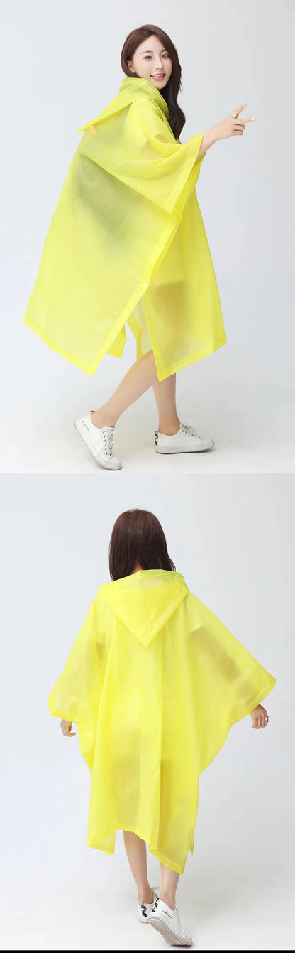 Transparent Windproof Bicycle Motorcycle Raincoat Woman Rain Poncho Impermeable EVA Hiking Raincoats