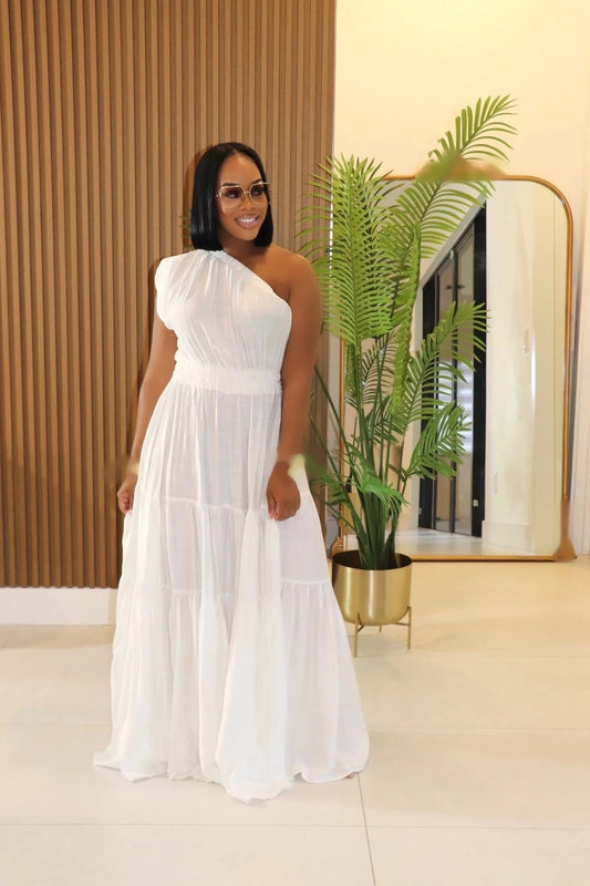 Celebrity One Shoulder Maxi Dresses