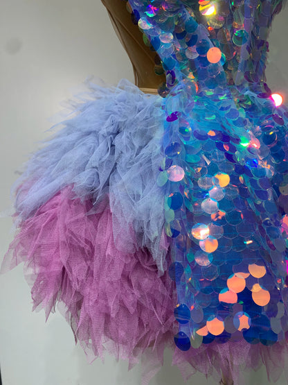 Sparkly Black Sequins Mini Dresses