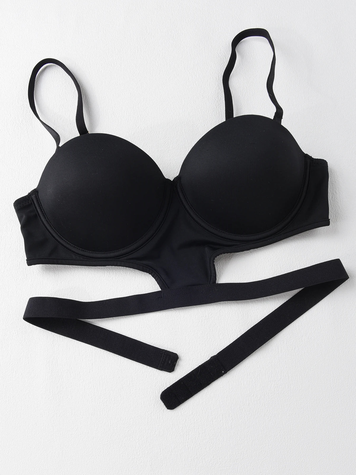 Stylish undertone beautiful back half cup smooth and exposed waist slim waist big exposed back push up bra