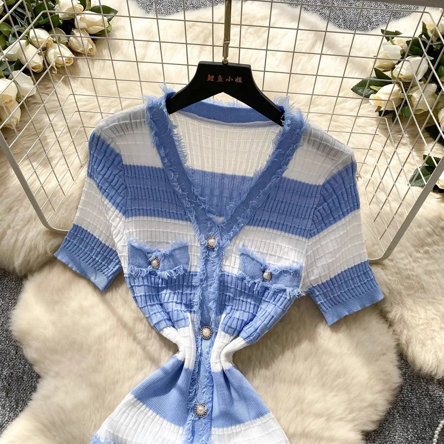Chic Knitted Slim Waist Office Lady Sweater Maxi Dresses