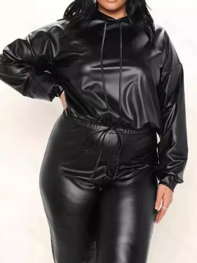 Sonya Black Top And Pants Suits