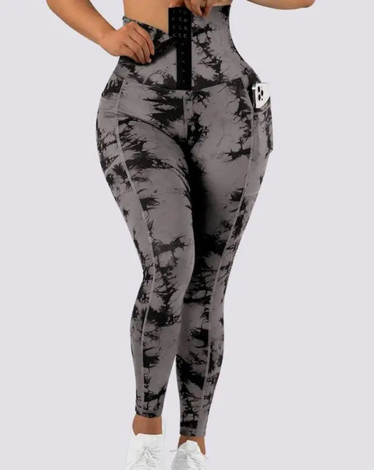 Pamela Tie Dye Long Yoga Pants (Skinny)