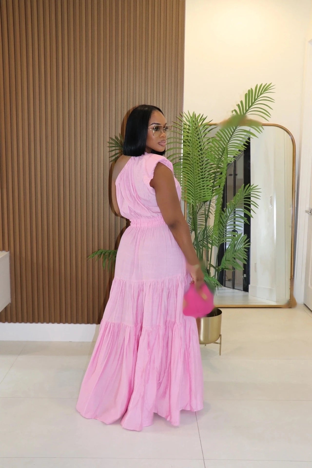 Celebrity One Shoulder Maxi Dresses