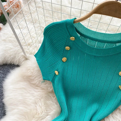 O Neck Short Sleeve Elastic Slim Sheath Dresses