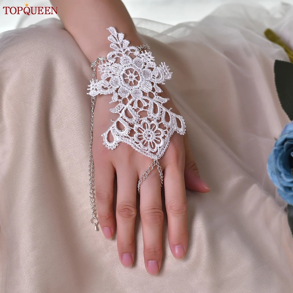 1 Pair Lace Finger/Bracelet/Anklet Women's Chain Party Prom Jewellery