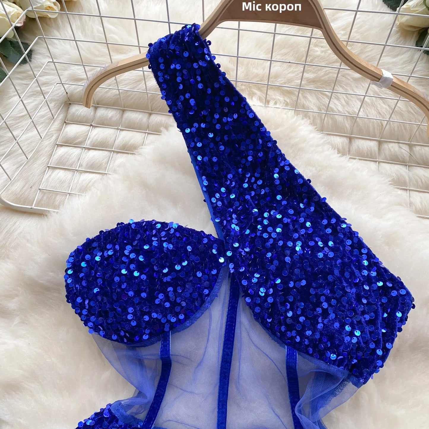 Glamour Off-Shoulder Sequin Dresses