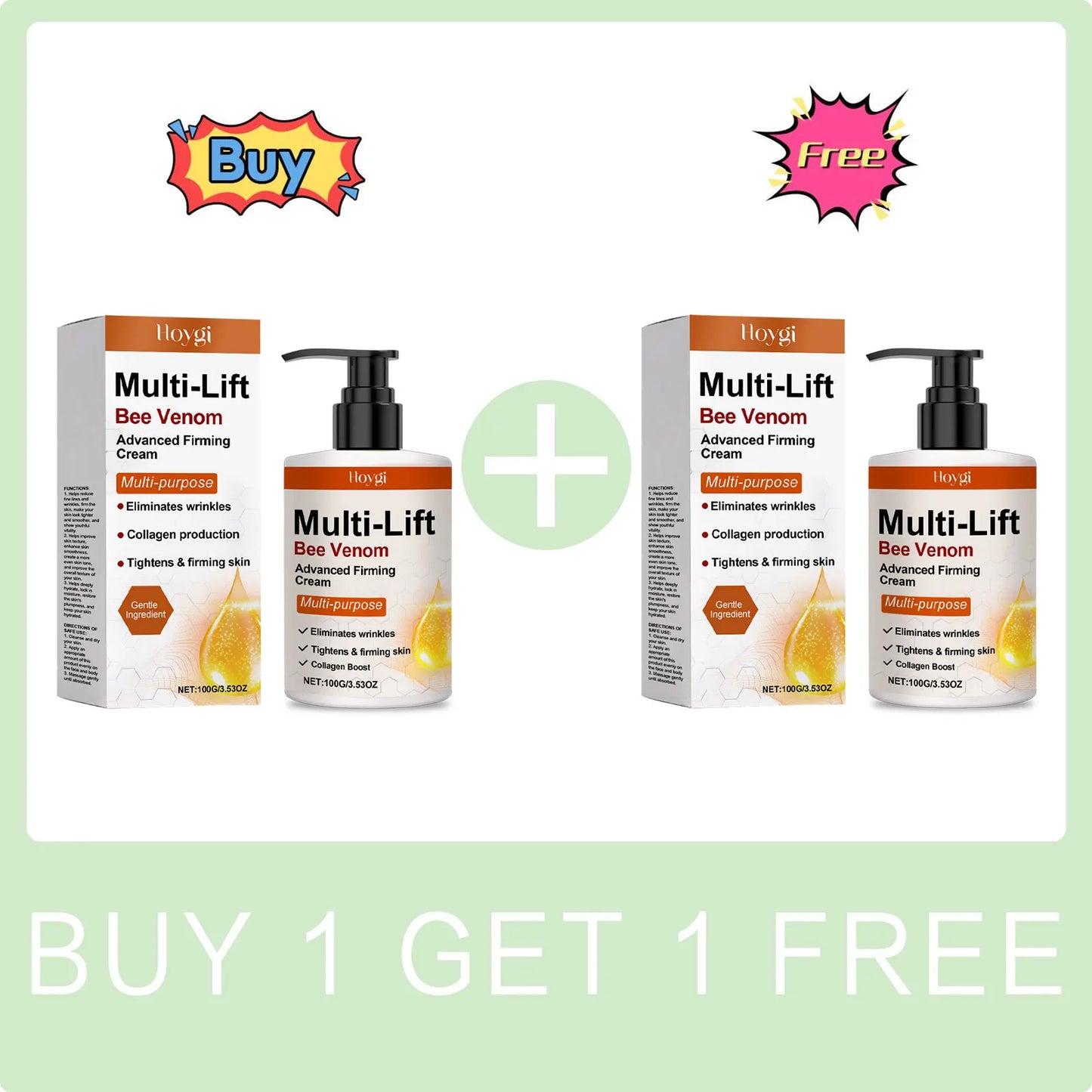 Bee Venom Cream for Body Multi Lifting Reduce Sagging Skin Anti Wrinkle Shaping S Curved Fat Firming Buttock Body Massage Lotion