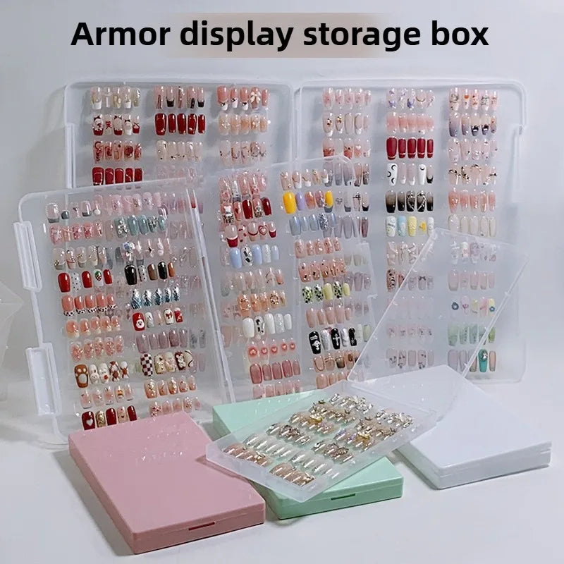 Nail Wear Storage Box Dustproof Transparent Storage Book Nail Plate Style Works Display Color Card Book Nails Supplies tool new