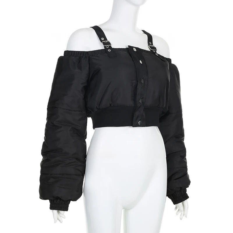 Nick Off Shoulder Puffer Top