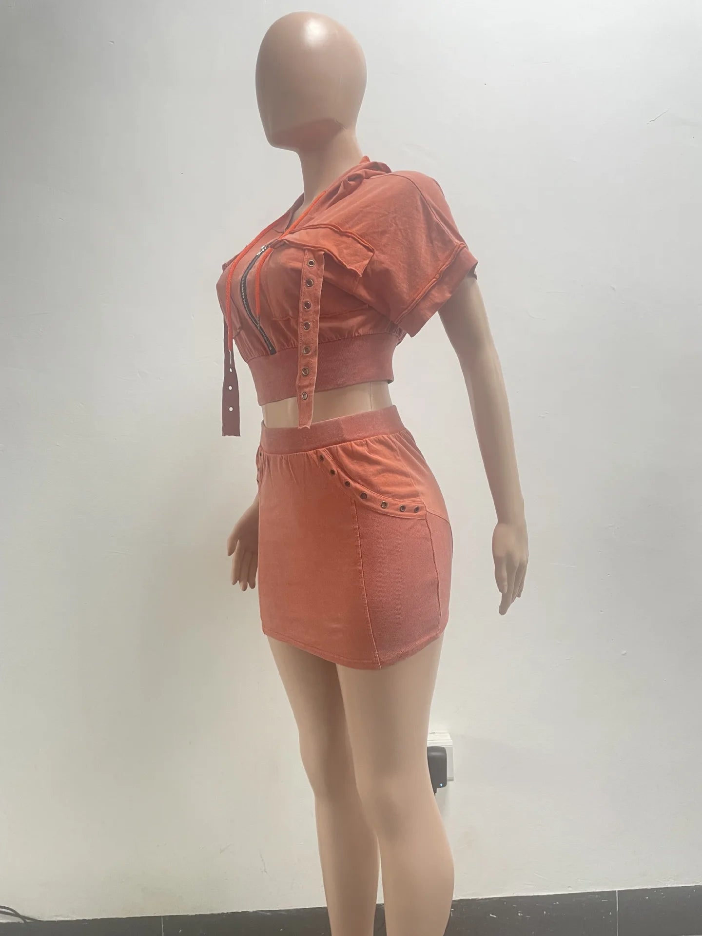 Short Sleeve Jacket + Bodycon Midi Skirts 2 Piece Sets