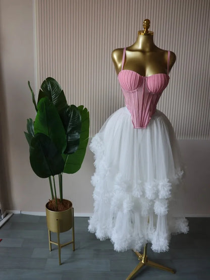 Spaghetti Strap Top and Pleated Skirt Dresses