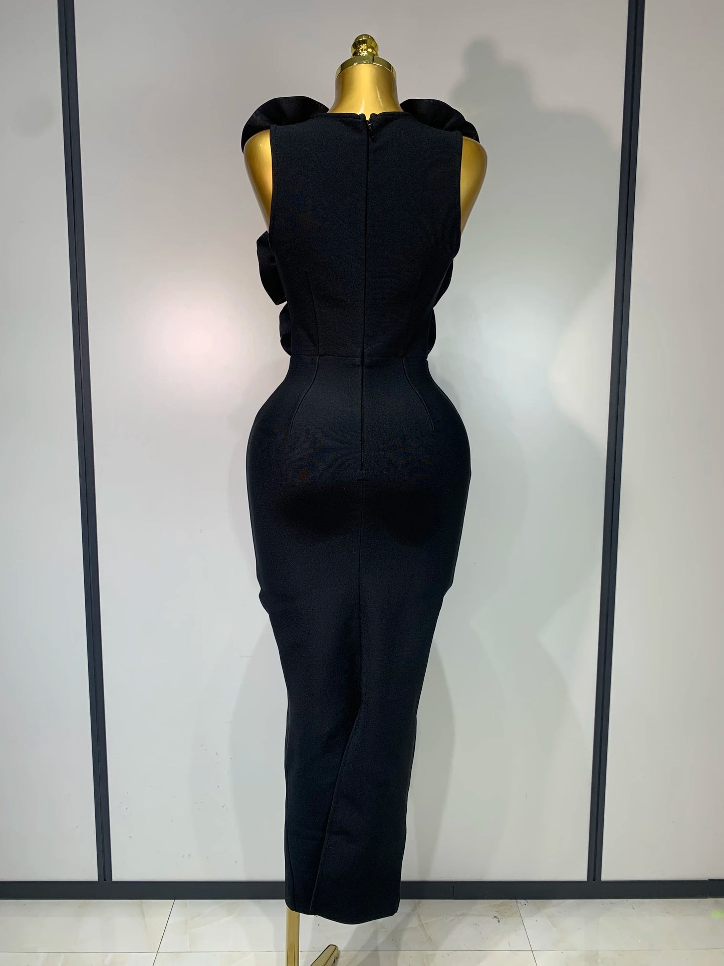 3D Flower Sleeveless Bodycon Bandage Dresses