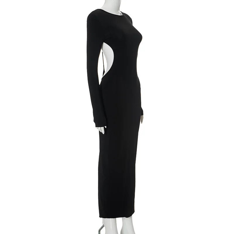 Joanna O-Neck Long Sleeve Backless Body-Shaping (Clubwear)