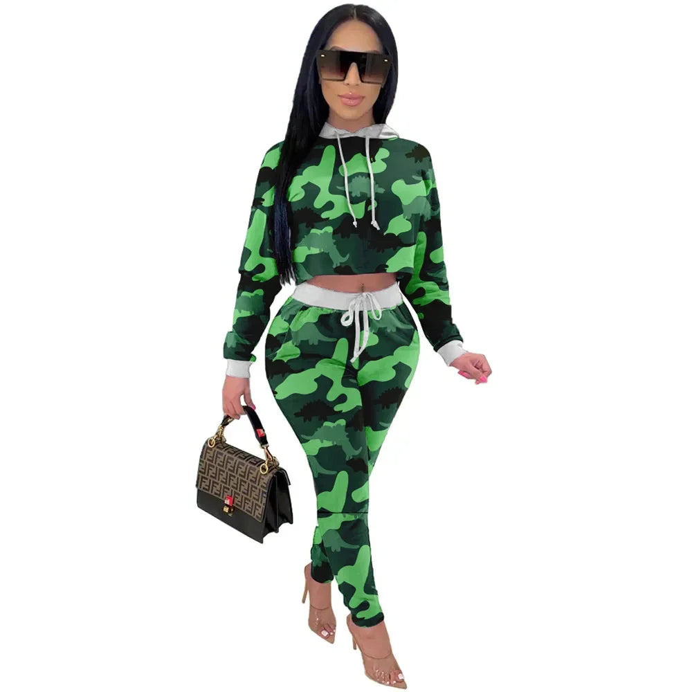 Hooded Sweatshirt + Pants Sweat Suits Matching Sets