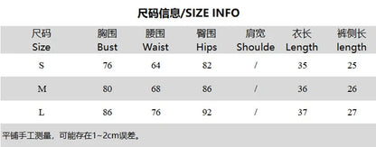 Fur Hollow Out 2 Piece Set Women Sleeveless Crop Top and Shorts Suits