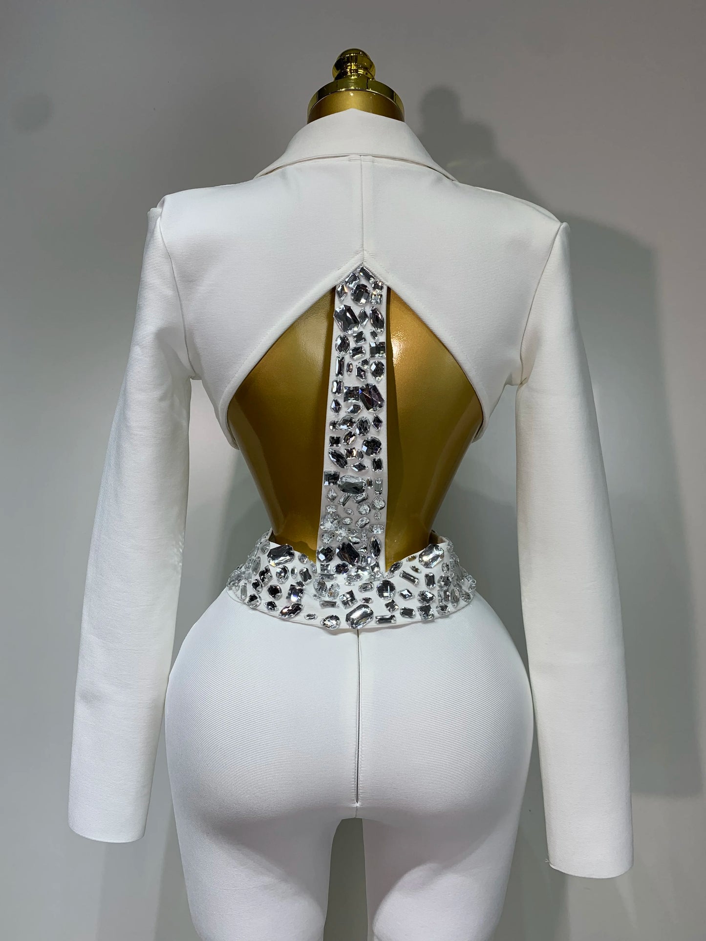 Long Sleeve Beading Bodycon Pant Bandage Sets