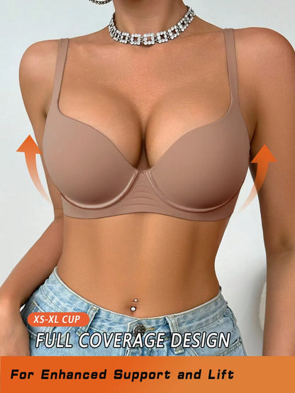 Jelly UnderWire Push Up Bra For Women Plus Size Anti-Sagging Bralette Comfortable Lingerie