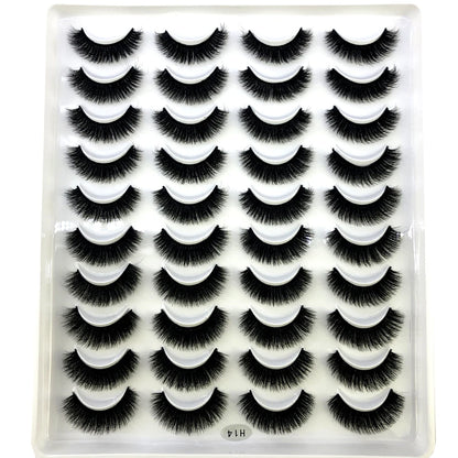 20 Pairs Natural long 3D Mink False Short Eyelashes