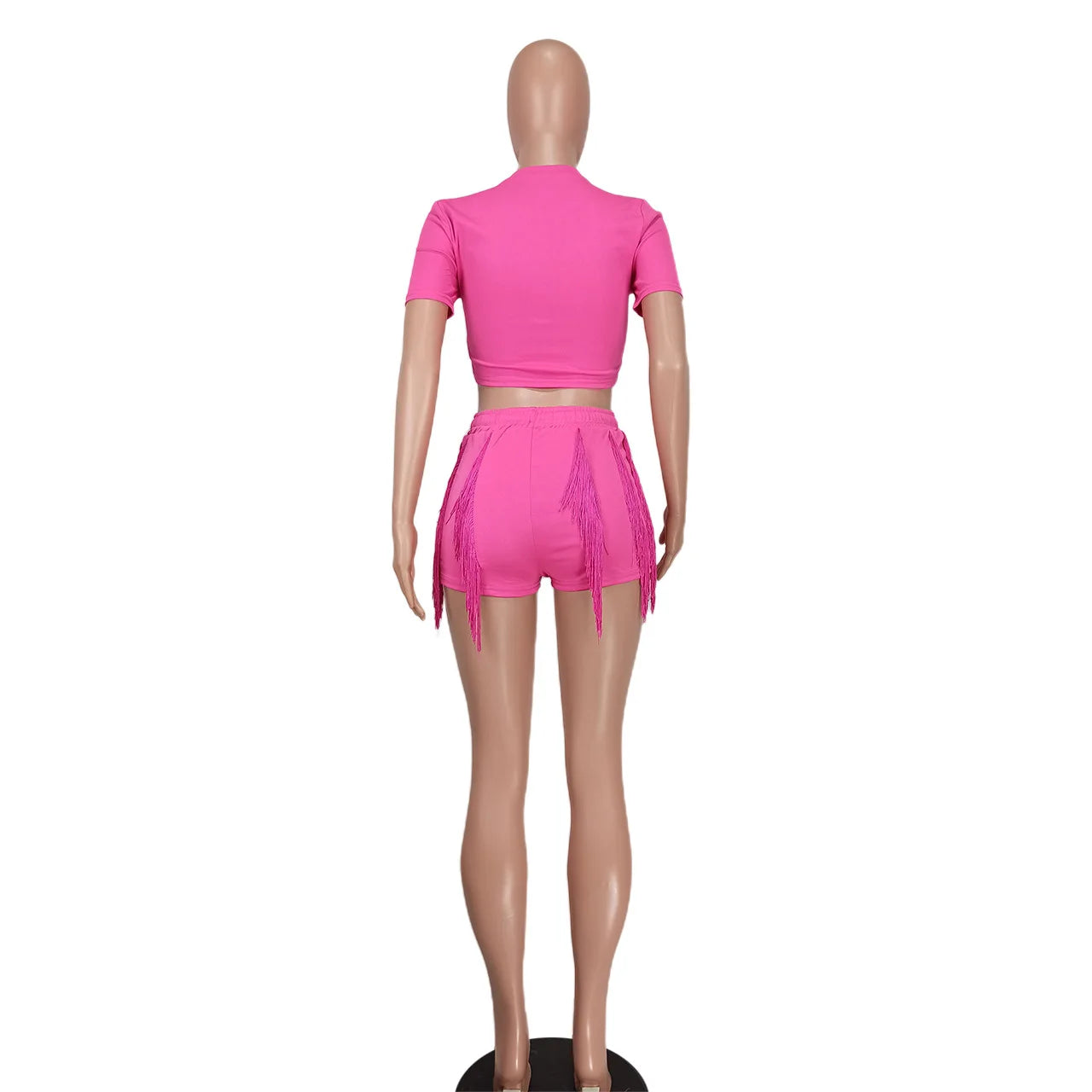 Short Sets Women Two Piece Crop Top + Shorts
