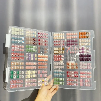Nail Wear Storage Box Dustproof Transparent Storage Book Nail Plate Style Works Display Color Card Book Nails Supplies tool new