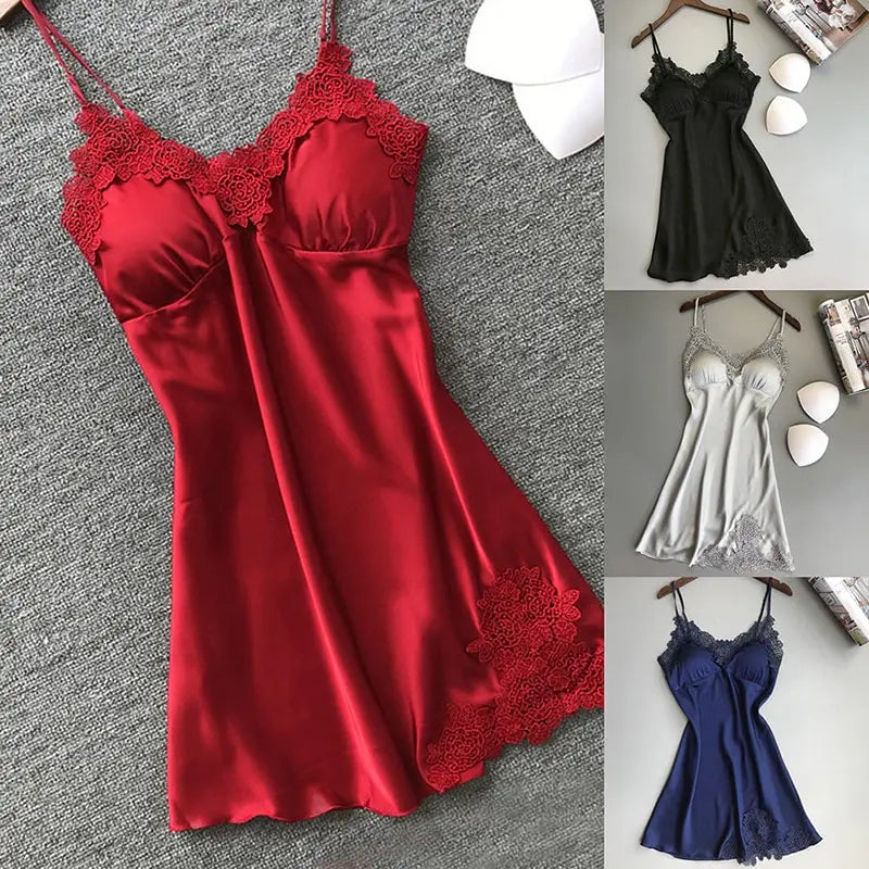 Silk Ladies Silk Thin Satin Night Dresses