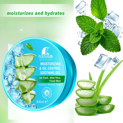ROUSHUN Aloe Vera Gel Hydrating Moisturizing Gel Delicate Nourishing Cream