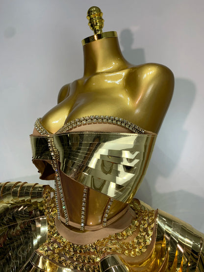 Sequins Rhinestone Backless Shiny Dresses (2pc.)