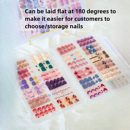 Nail Wear Storage Box Dustproof Transparent Storage Book Nail Plate Style Works Display Color Card Book Nails Supplies tool new
