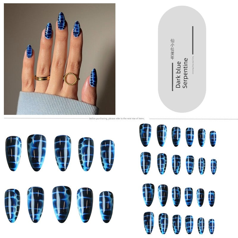 Classical Flower Oil Painting Wearing Armor Gilding Rose Nail Stickers Retro European American Style Artistic Finished Product Fake Nail Tip