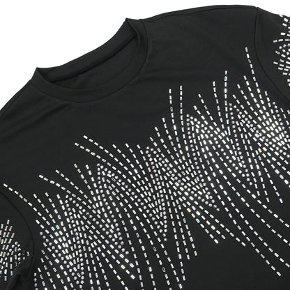 🔥Hot Rhinestones O-neck Tshirt + Short Sets