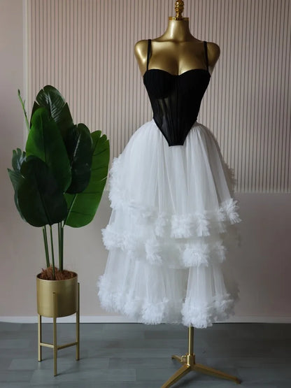 Spaghetti Strap Top and Pleated Skirt Dresses