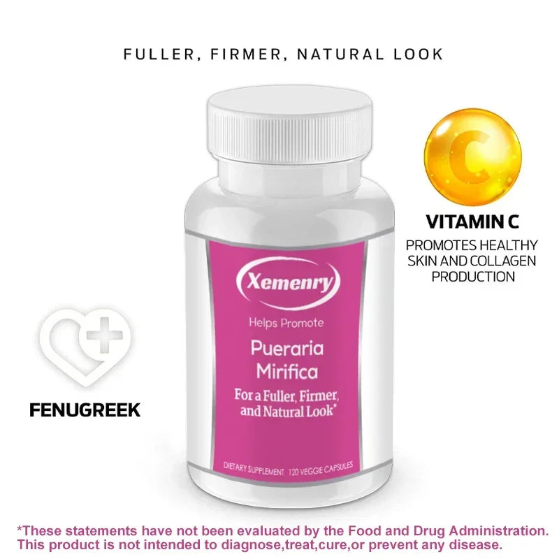 Pueraria Mirifica Capsules - Promote Breast Development,  Natural Herbal - 120 Capsules