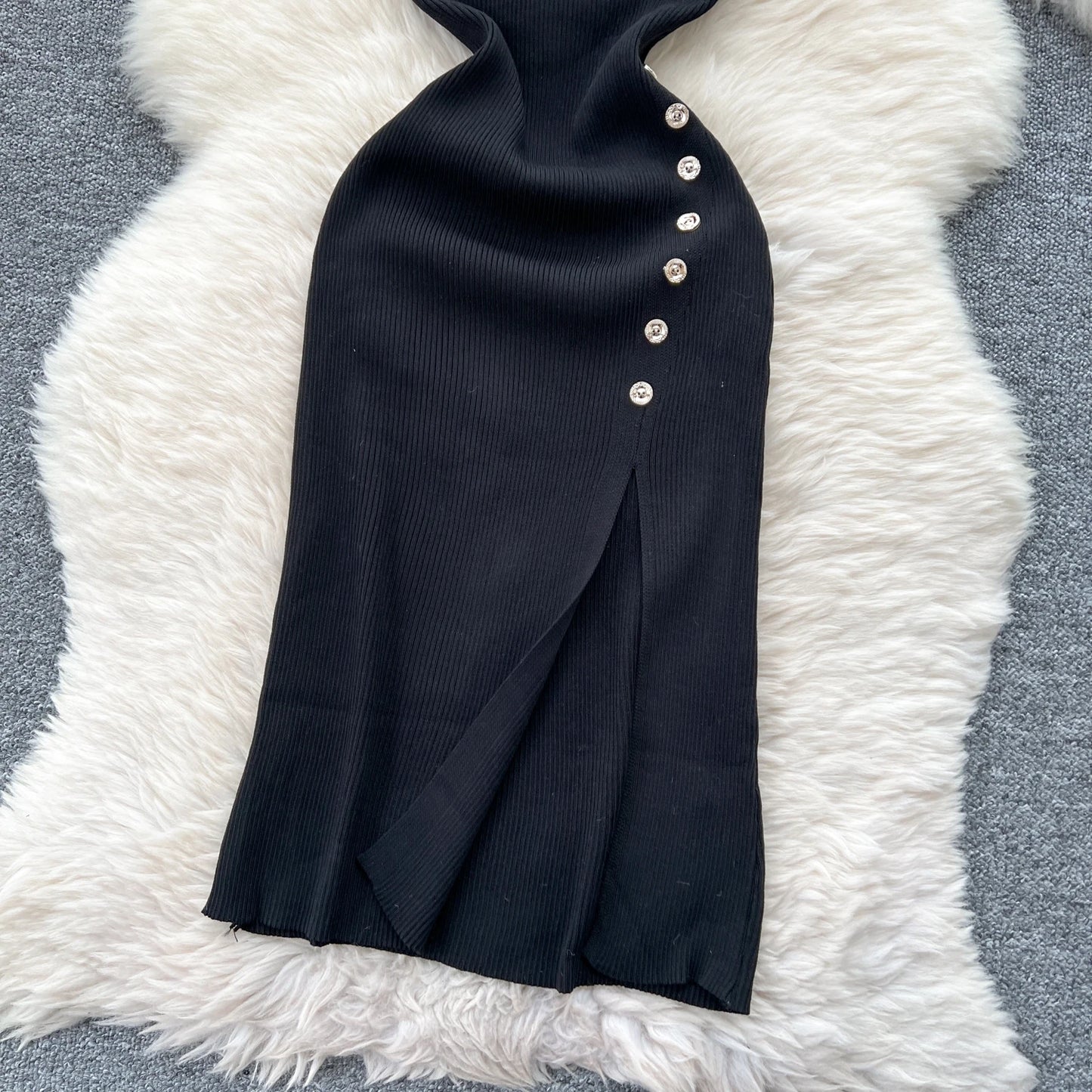 New Elastic Knitted Maxi Dresses