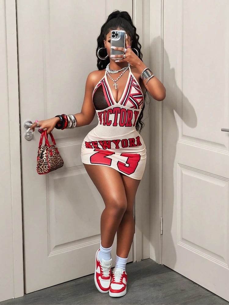 Halter Backless Bodycon Mini Dresses