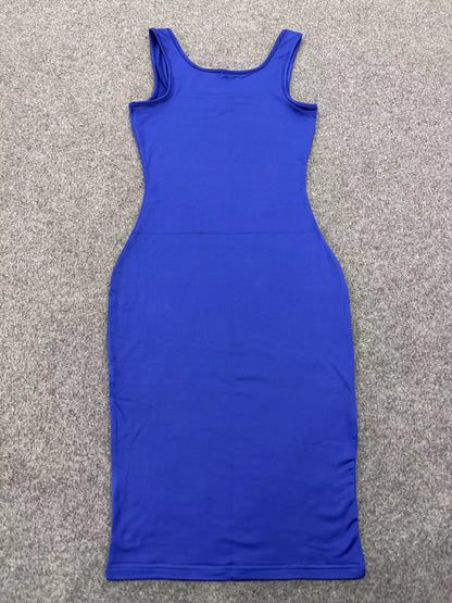 Tank Top Elastic Midi Dresses