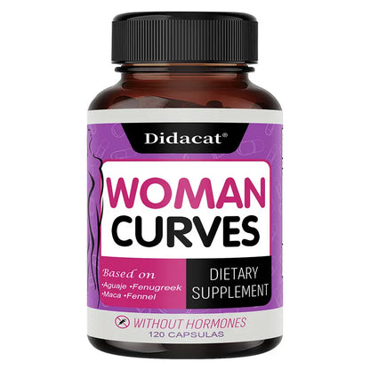 Peruvian Maca, Fennel, Fenugreek Extracts, Supports Improved Breast Shape, Showing Natural Curves, 120 Capsules,