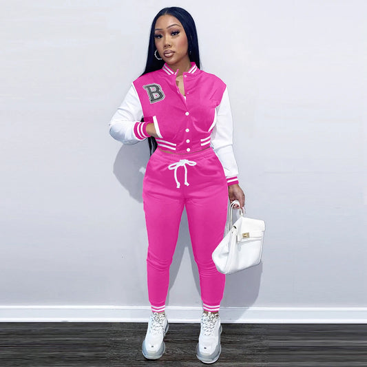 Fashion Trend Baseball Jurk Uniform 2 Piece Set Tracksuits Baseball Uniform Sports Suit Sweatsuits Women Set Sportswear Korean