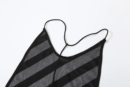 Stretchable Solid Spaghetti Straps Backless Maxi Dresses