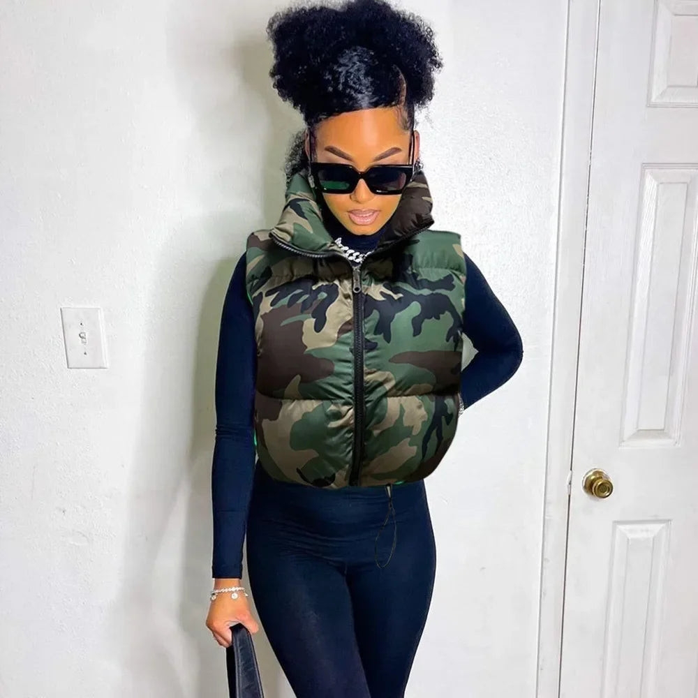 Caitlyn Camouflage Puffer Jackets