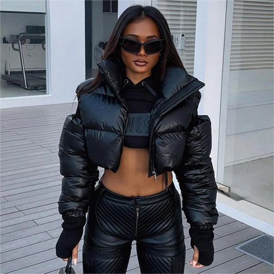 Vicki Cut-out Sleeve Puffer Jackets